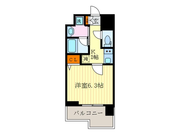 アスヴェル京都堀川高辻(702)の物件間取画像